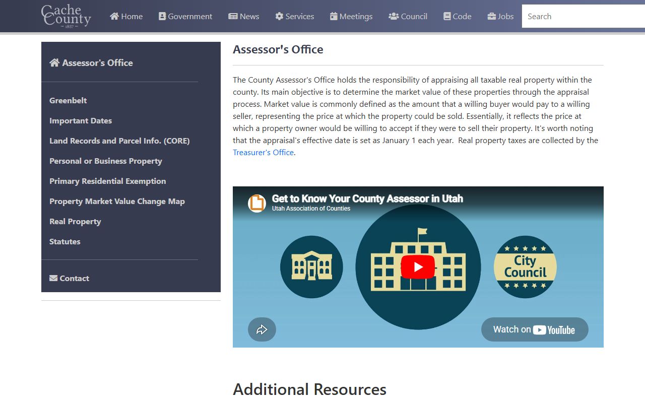 Cache County People Search assessor property screenshot