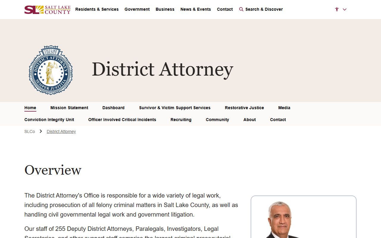 Salt Lake County People Search Third District Court page
