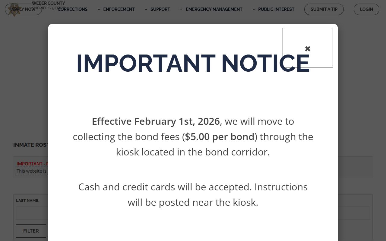 Roy People Search Weber County inmate roster