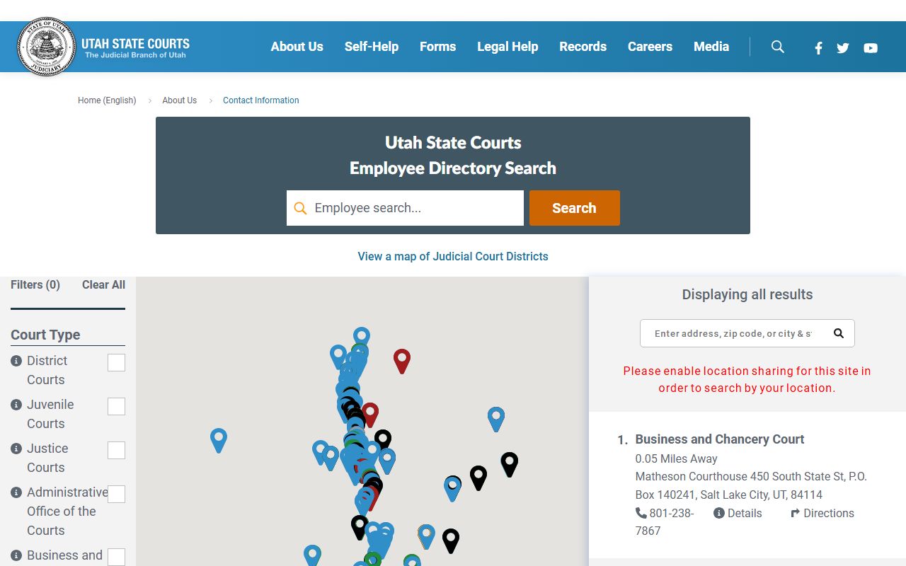 Utah People Search Utah Courts Directory