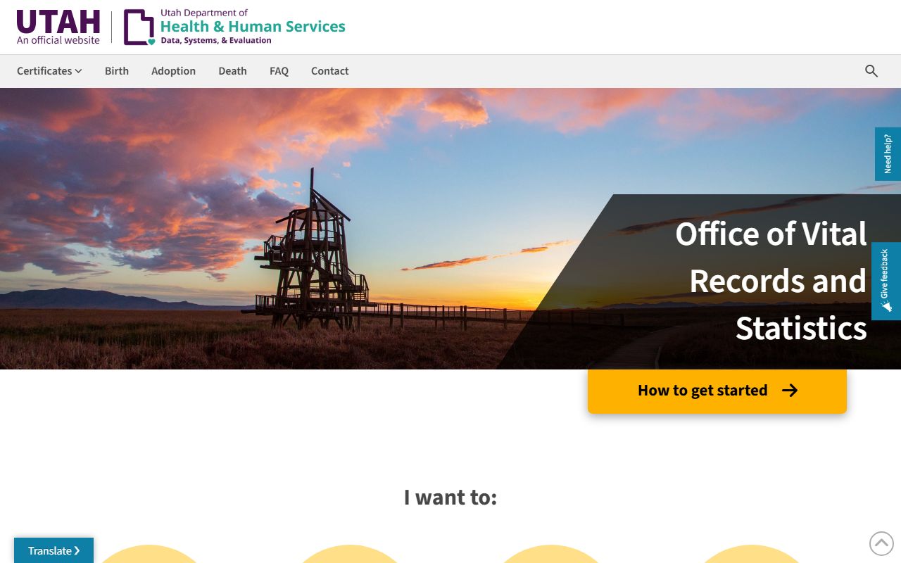 Utah People Search Utah Office of Vital Records and Statistics